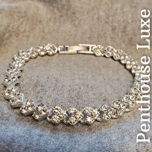Sparkly CZ Silver Tennis Bracelet
